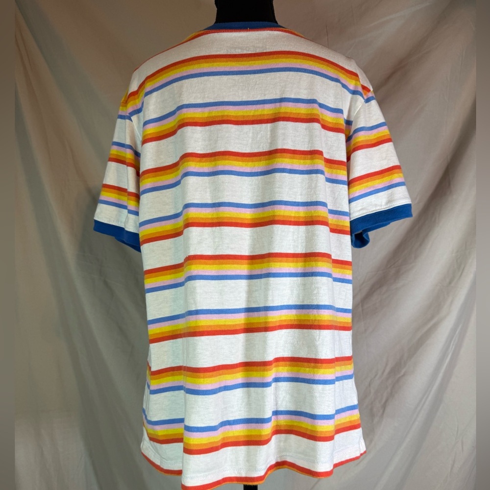 Stranger Things Hawkins, Indiana Rainbow Ringer T-Shirt 🌈 - Picture 5 of 5